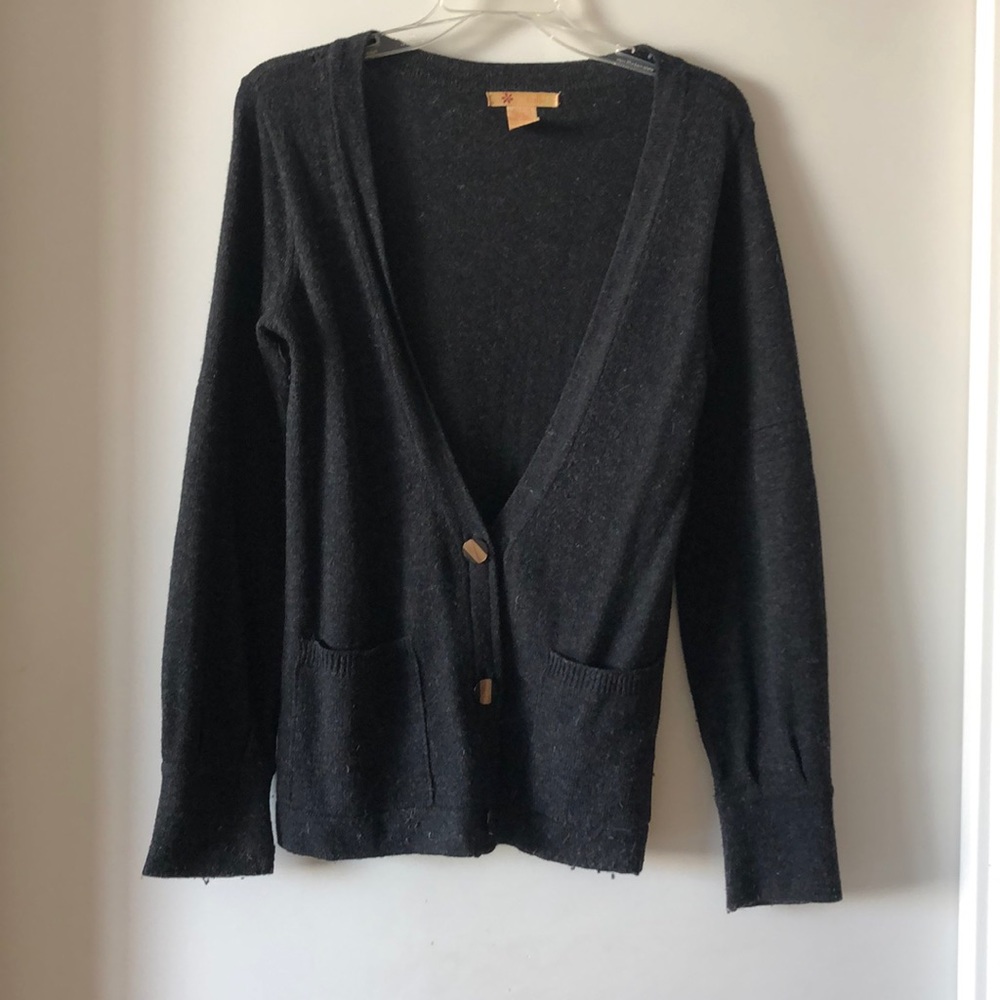 Tulle Charcoal Gray Cardigan